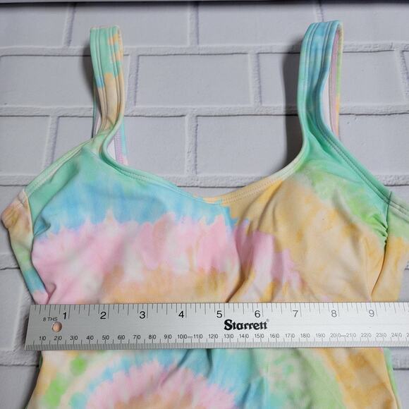 Stoney Clover Lane Rainbow Tie Dye Cheeky High Leg One Piece Swimsuit XXS (00) - Picture 2 of 8